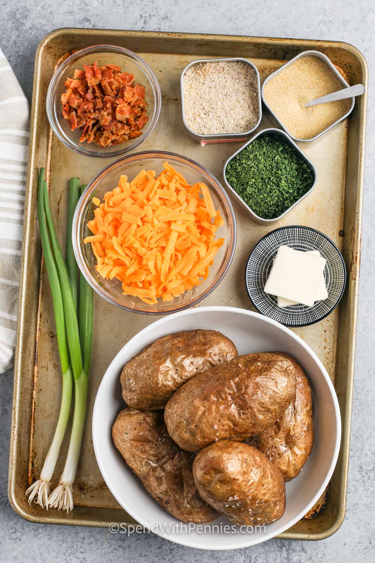 ingredients to make Crispy Oven Baked Potato Skins